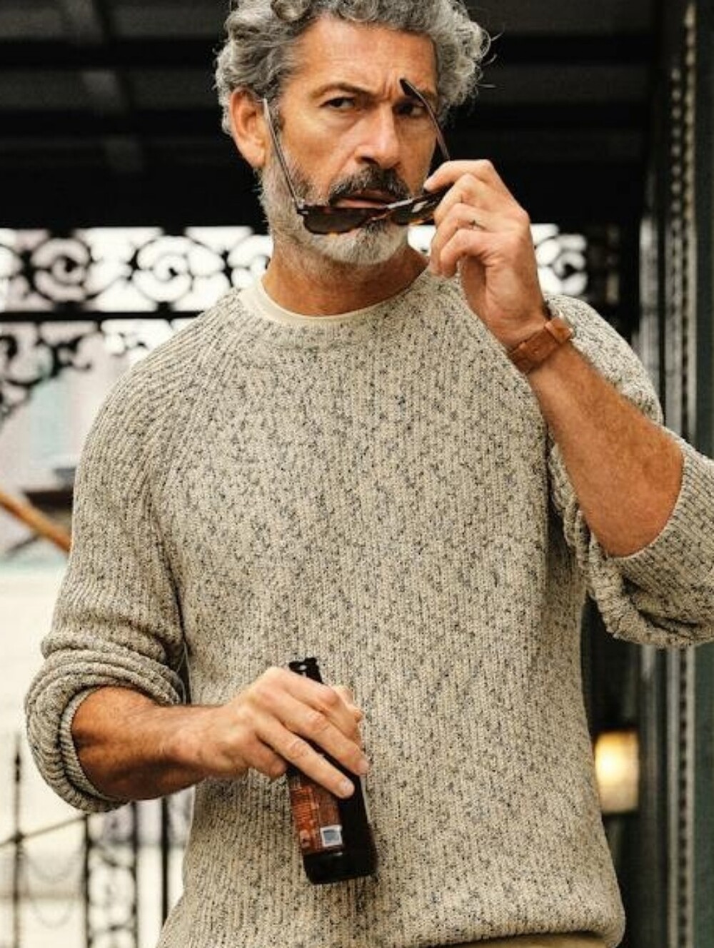 Huckberry Wellen Recycled Cotton Ribbed Crewneck Sweater